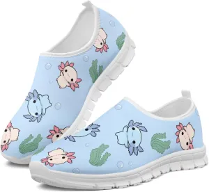 Womens Slip On Sneakers Lightweight Casual Shoes Soft Anti-Slip Tennis Shoes for Gym Travel Size 5.5-11.5 White Sole