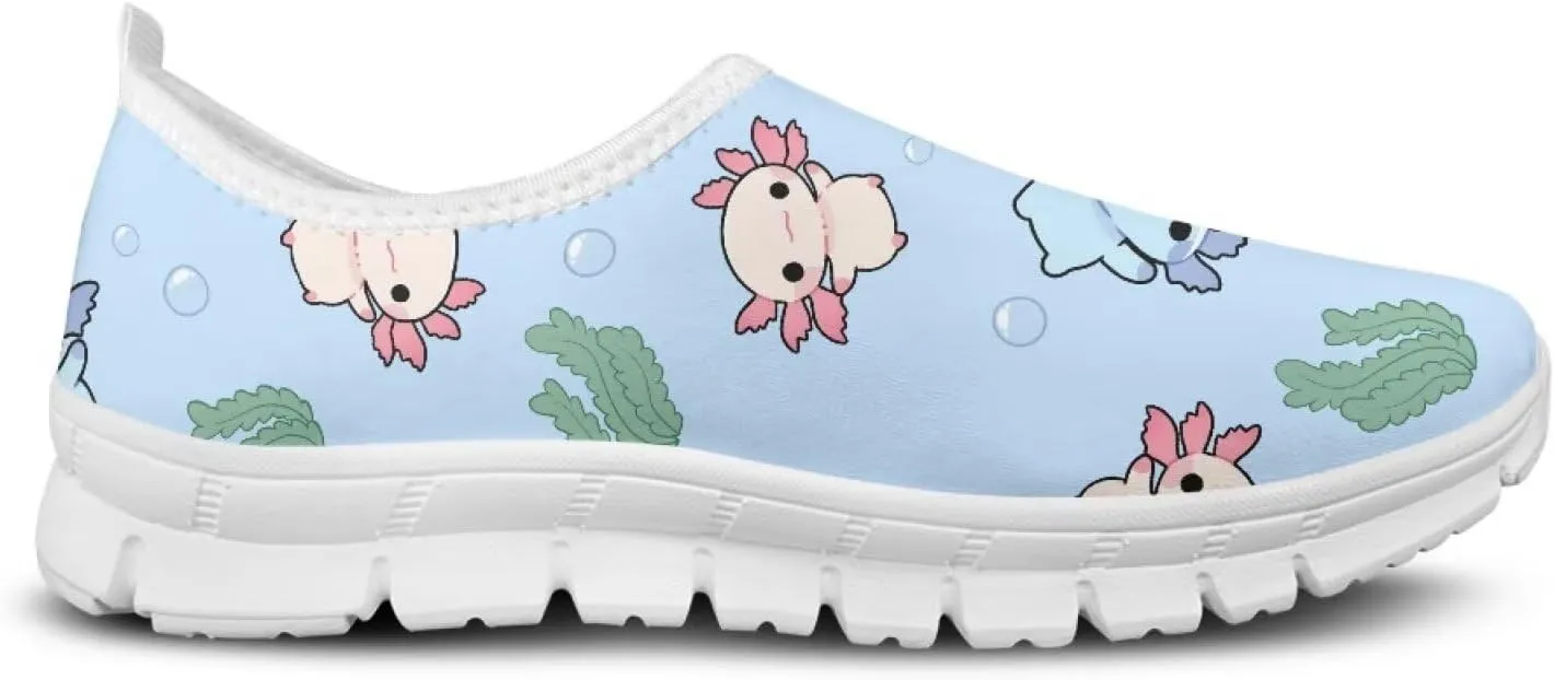 Womens Slip On Sneakers Lightweight Casual Shoes Soft Anti-Slip Tennis Shoes for Gym Travel Size 5.5-11.5 White Sole