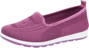 Women's Slip on Sneakers Shoes Woven Orthopedic Breathable Soft Shoes Walking Diabetic Foam Shoes Hands Free Slip in