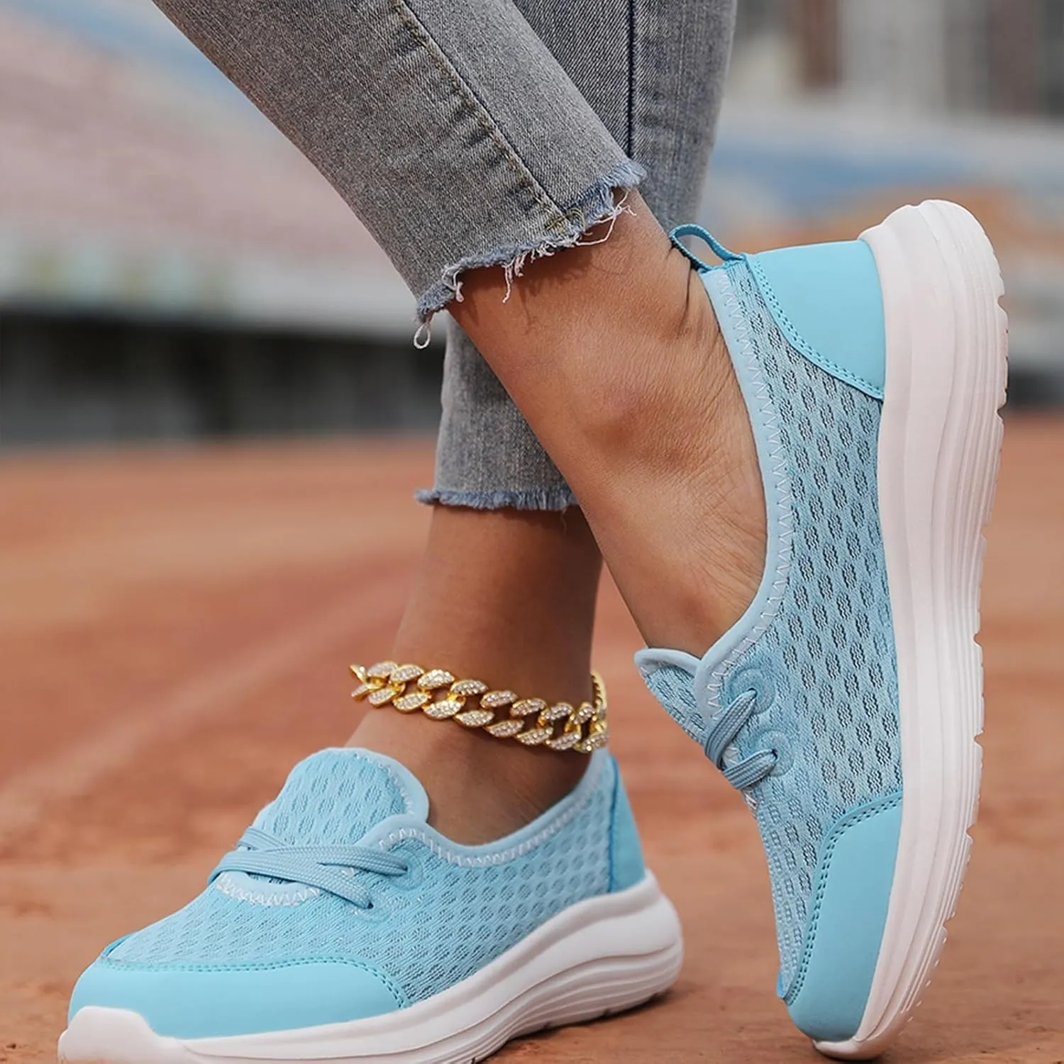 Women's Soft Sole Mesh Comfort Orthopedic Shoes - 2024 New Slip-on Walking Shoes with Arch Support
