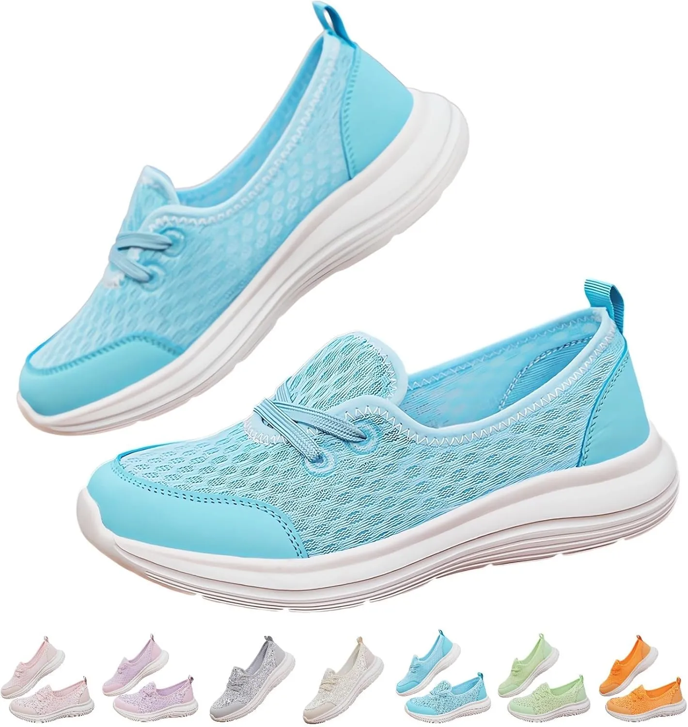 Women's Soft Sole Mesh Comfort Orthopedic Shoes - 2024 New Slip-on Walking Shoes with Arch Support