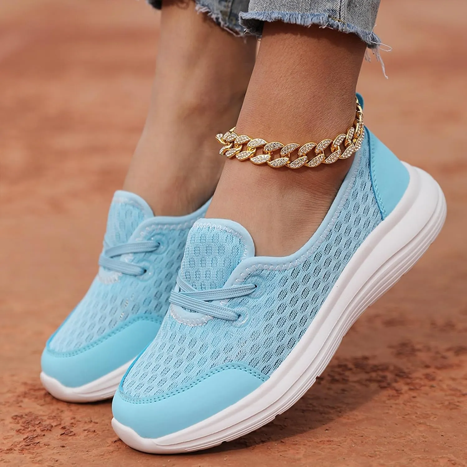 Women's Soft Sole Mesh Comfort Orthopedic Shoes - 2024 New Slip-on Walking Shoes with Arch Support
