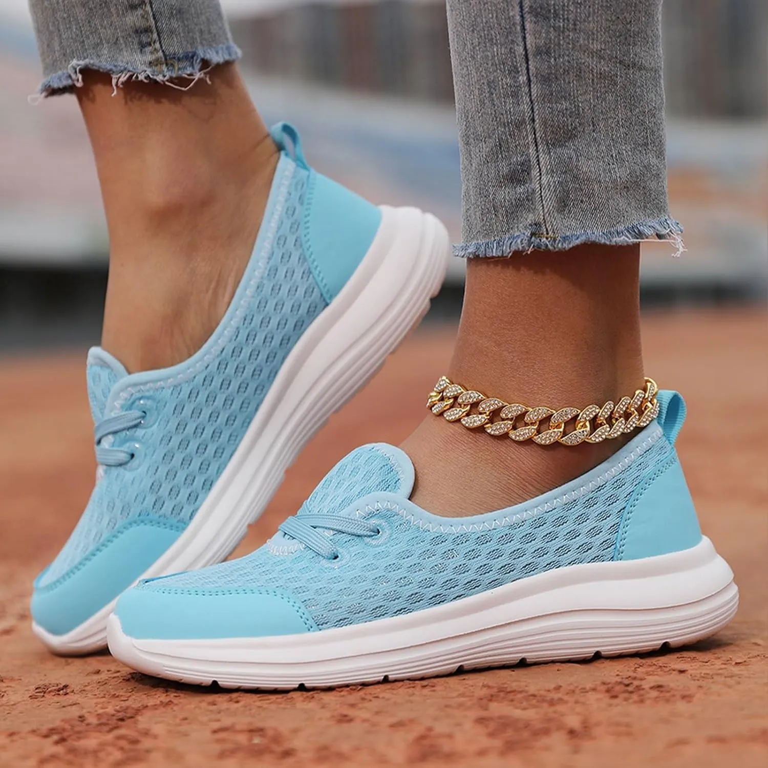 Women's Soft Sole Mesh Comfort Orthopedic Shoes - 2024 New Slip-on Walking Shoes with Arch Support