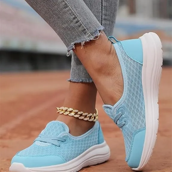 Women's Soft Sole Mesh Comfort Orthopedic Shoes - 2024 New Slip-on Walking Shoes with Arch Support,Lightweight Breathable Non-Slip Low Top Casual Shoe