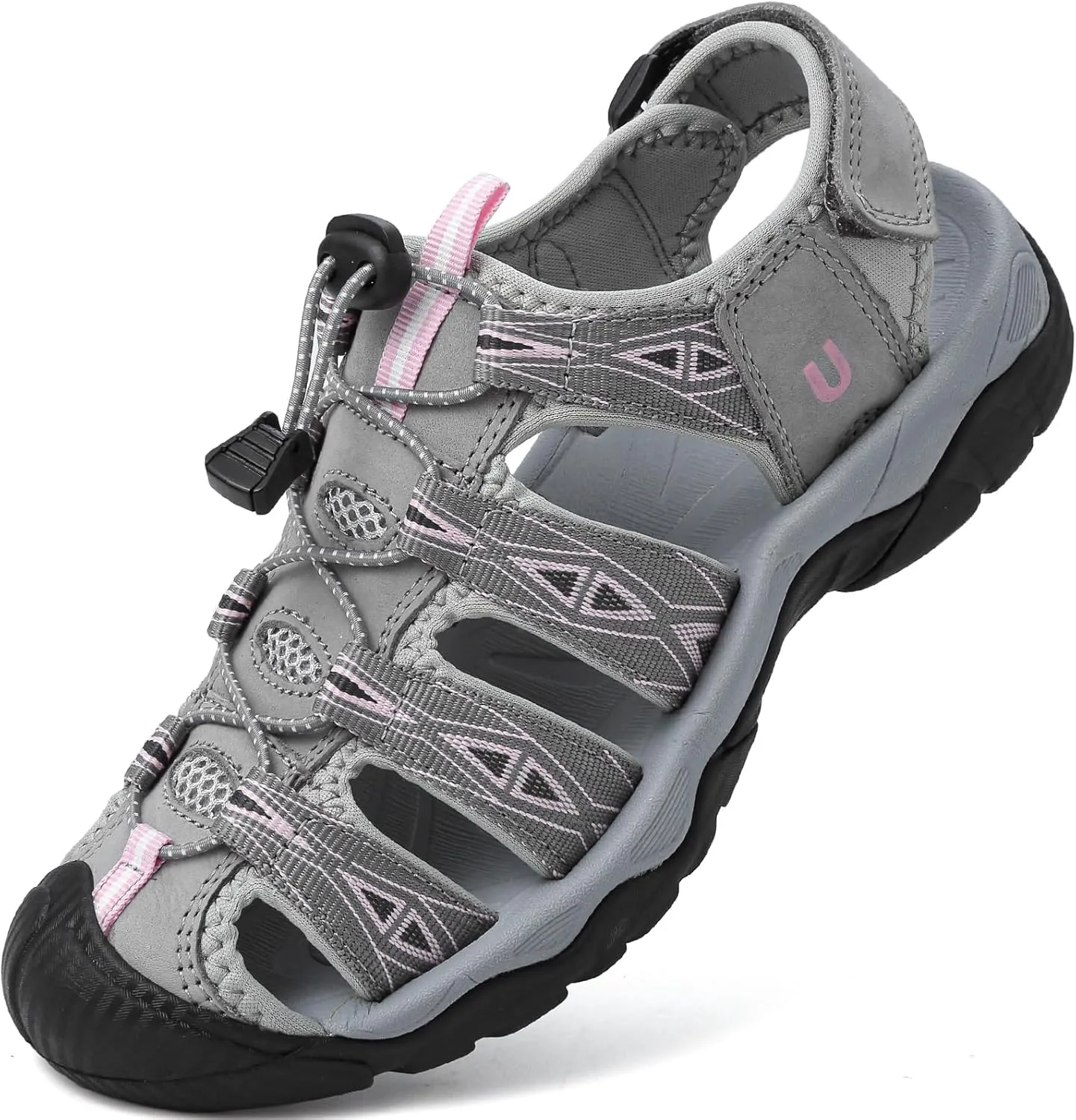 Women's Sport Hiking Sandals Closed Toe Summer Outdoor Athletic Walking Sandal Adventure Lightweight Comfortable Beach Sandals Water Shoes