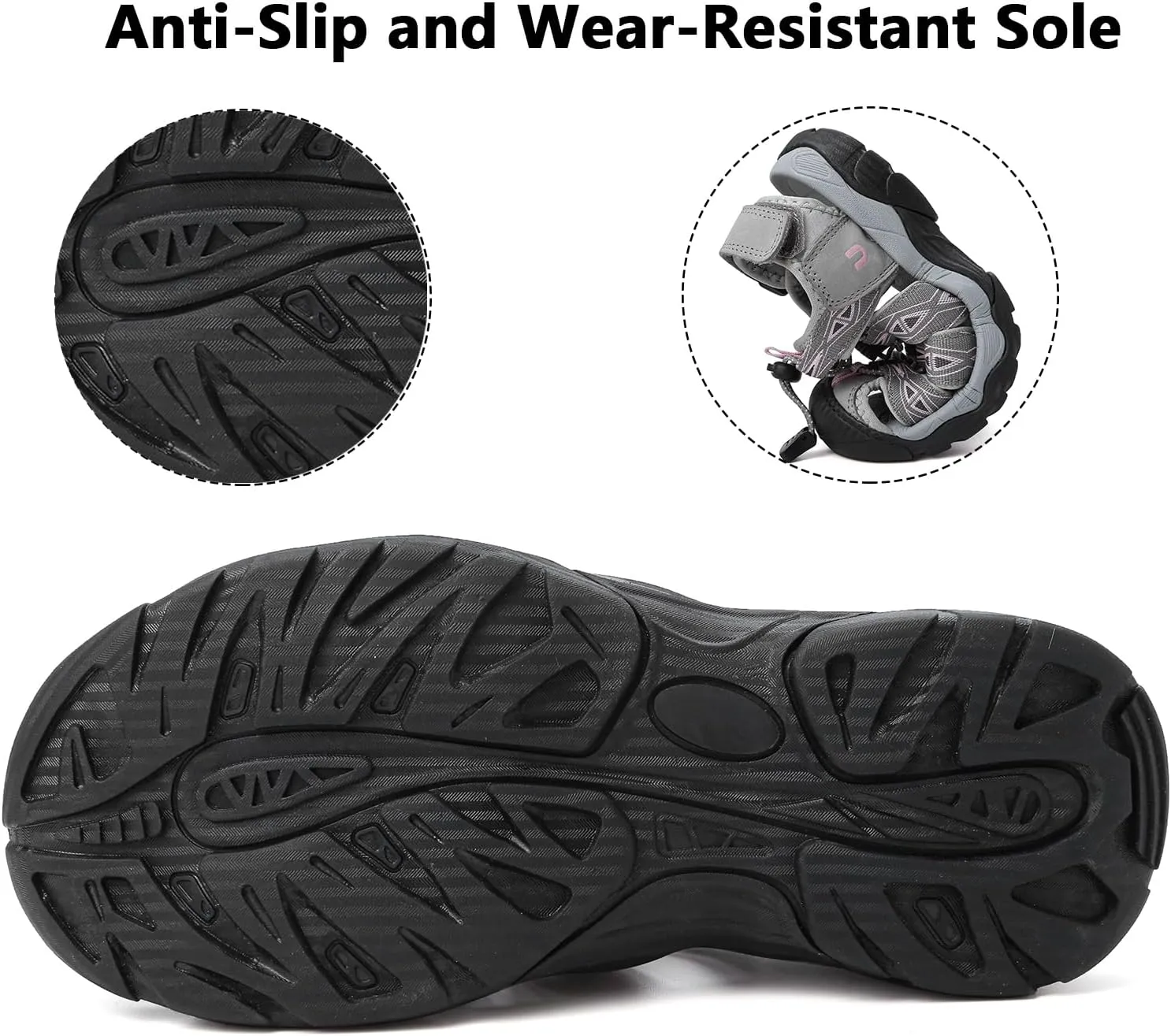 Women's Sport Hiking Sandals Closed Toe Summer Outdoor Athletic Walking Sandal Adventure Lightweight Comfortable Beach Sandals Water Shoes