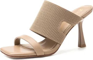 Women's Stiletto Heels Sandals, Pointed Toe, Slip-on Evening Party Shoes, Cushioned Insole