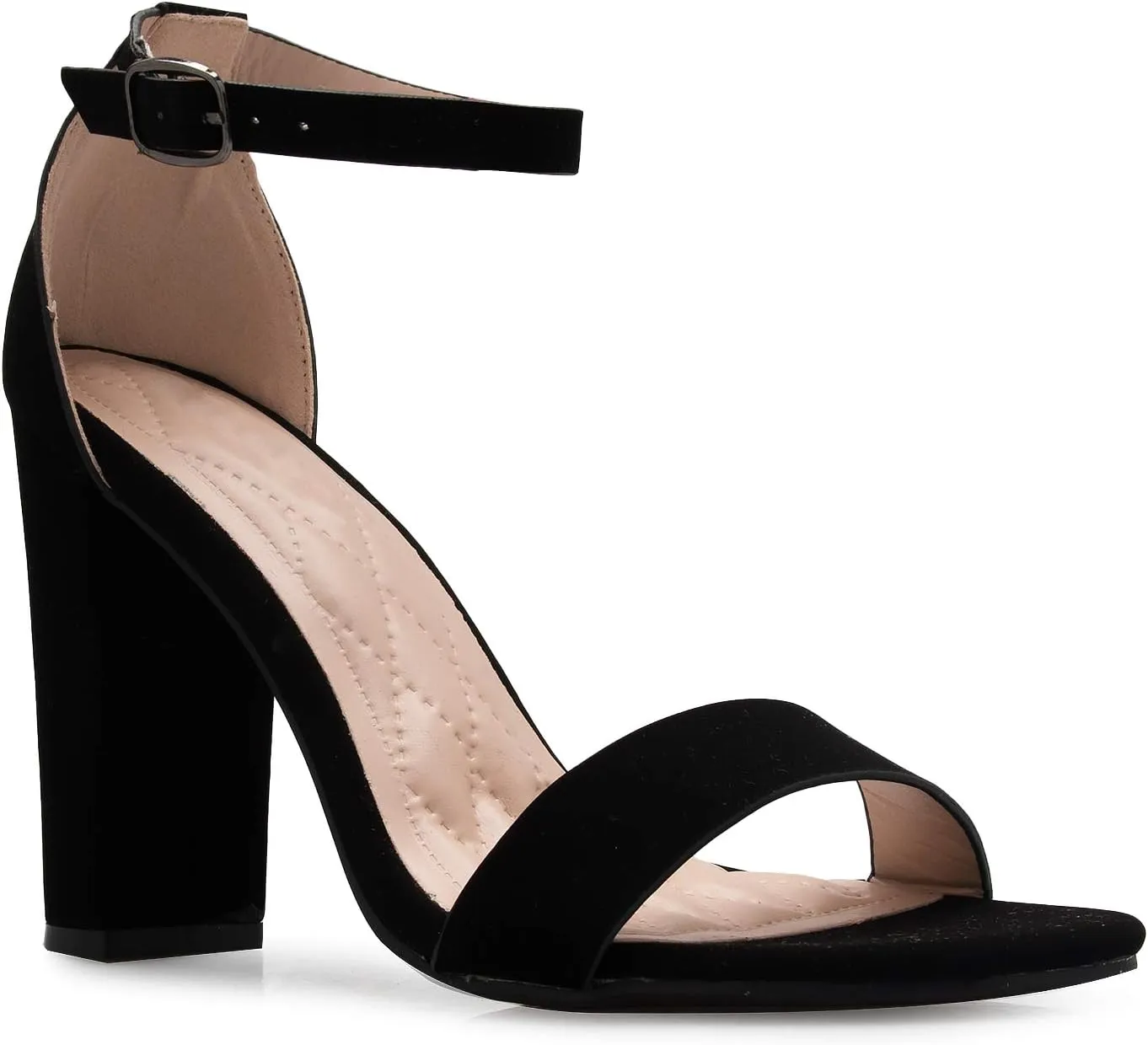 Women's Strappy Chunky Block High Heel - Formal, Wedding, Party ? Simple Classic Pump