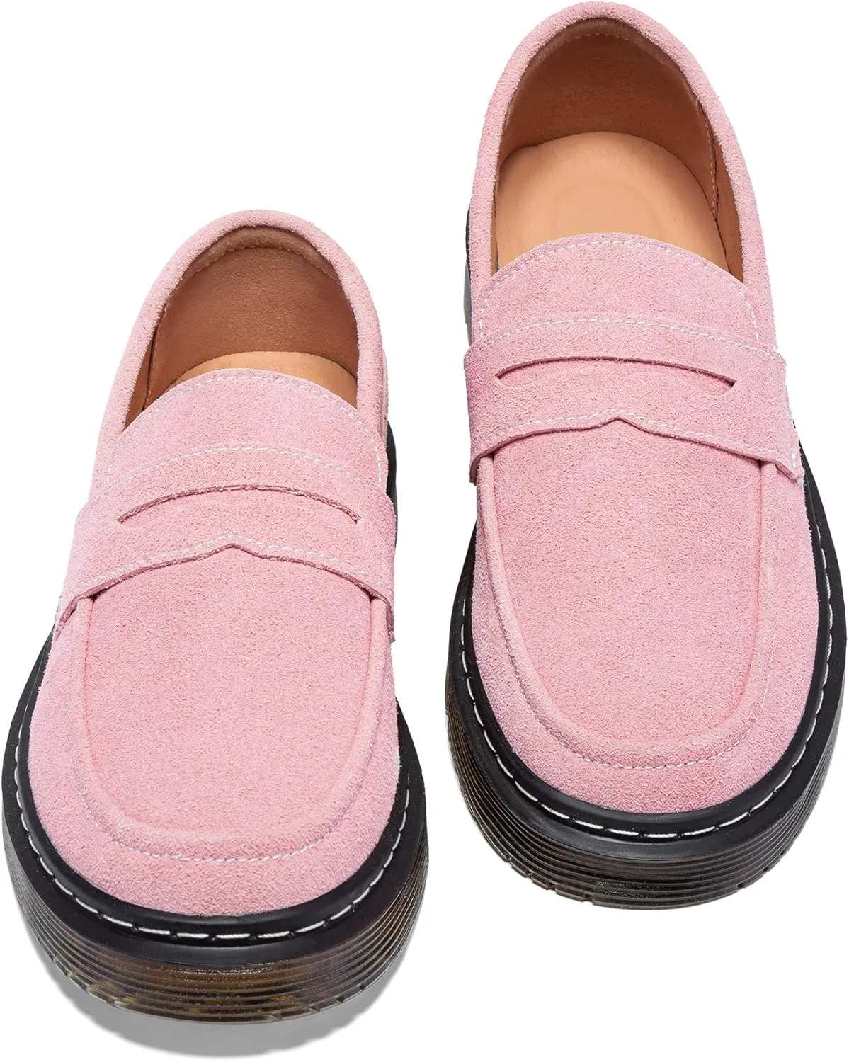 Women's Suede Penny Loafer Comfort Driving Moccasins Casual Slip-Ons Loafer Flats Fashion Women Business Work Shoes