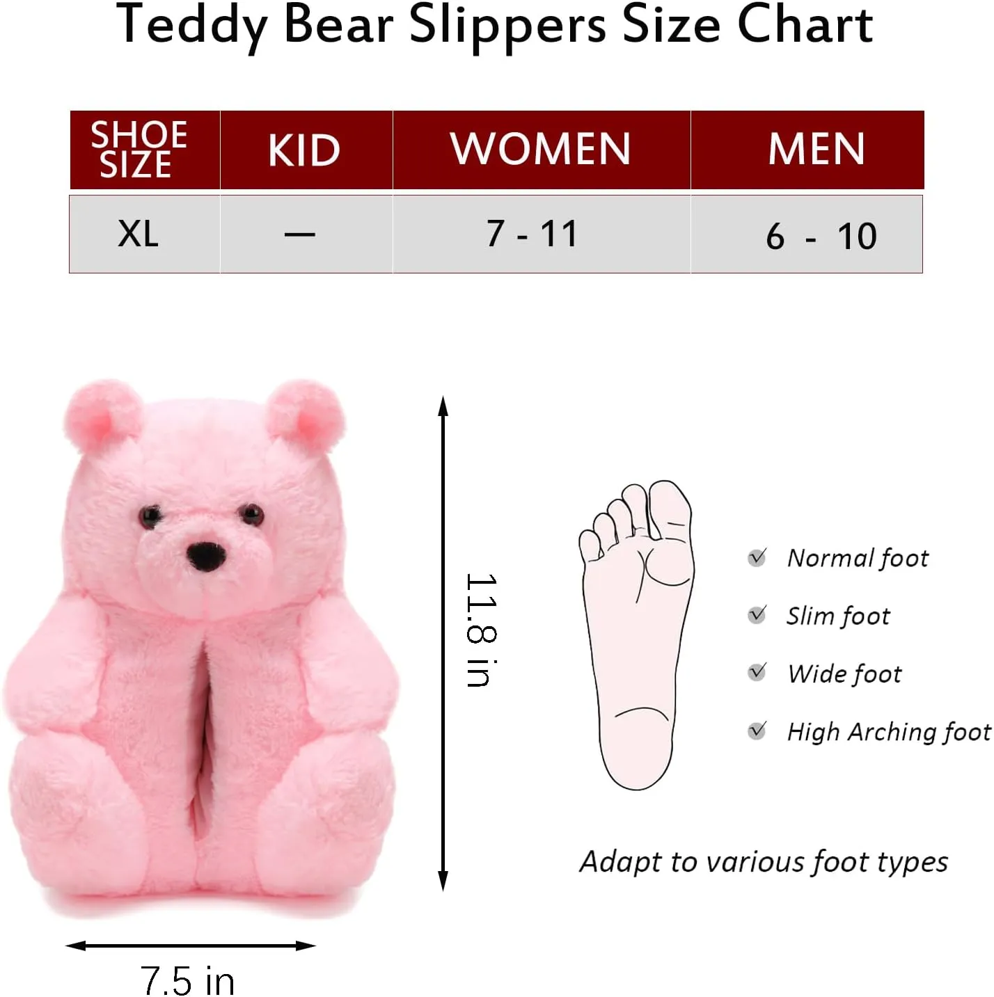 Women's Teddy Bear Slippers Mom Gift Slippers Cozy Women Fuzzy Indoor House Shoes Fun Costume for Adults Cute Animal Slides for Women Her Birthday Valentine's Gift Ideas