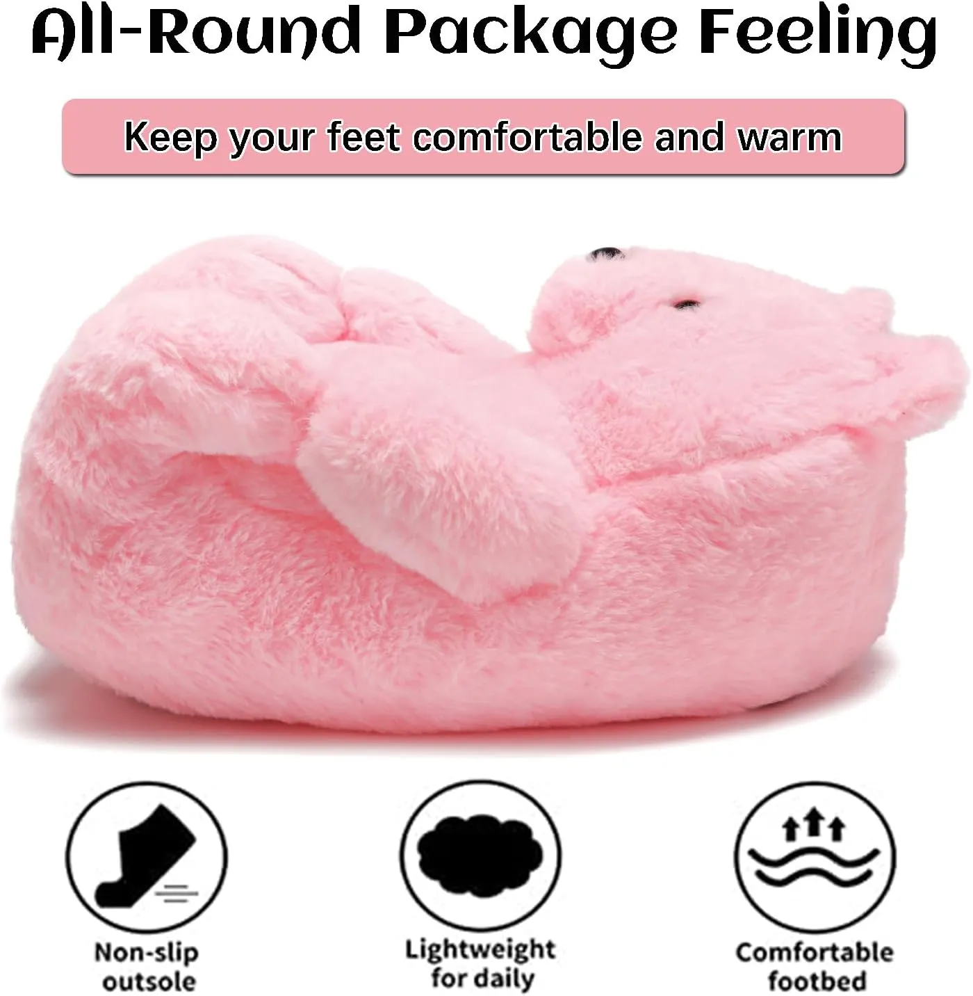 Women's Teddy Bear Slippers Mom Gift Slippers Cozy Women Fuzzy Indoor House Shoes Fun Costume for Adults Cute Animal Slides for Women Her Birthday Valentine's Gift Ideas