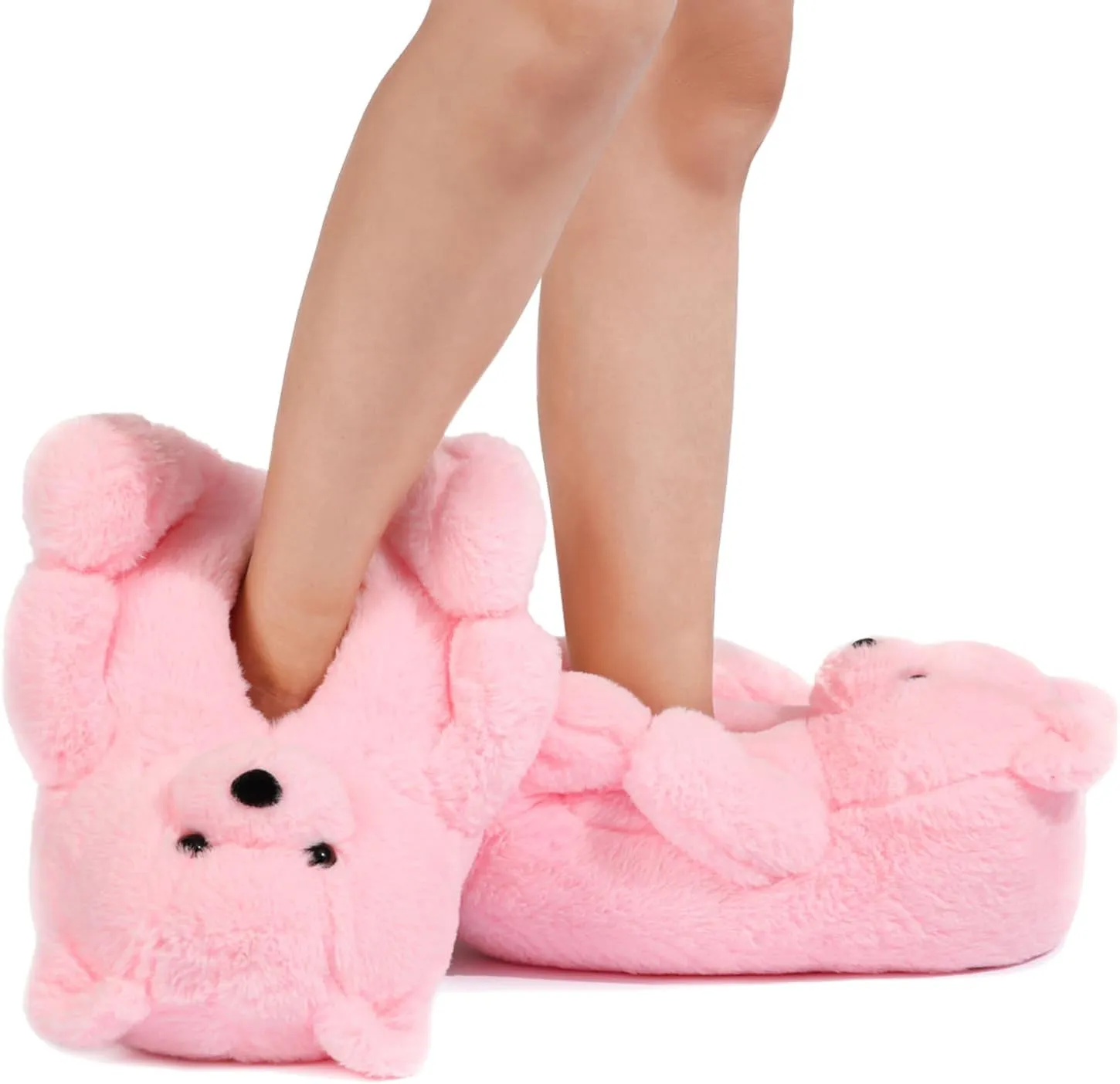 Women's Teddy Bear Slippers Mom Gift Slippers Cozy Women Fuzzy Indoor House Shoes Fun Costume for Adults Cute Animal Slides for Women Her Birthday Valentine's Gift Ideas