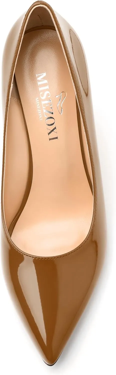 Womens Wedge Heel Pumps Shoes, Pointed Toe High Heel Dress Shoes for Women 3.3"