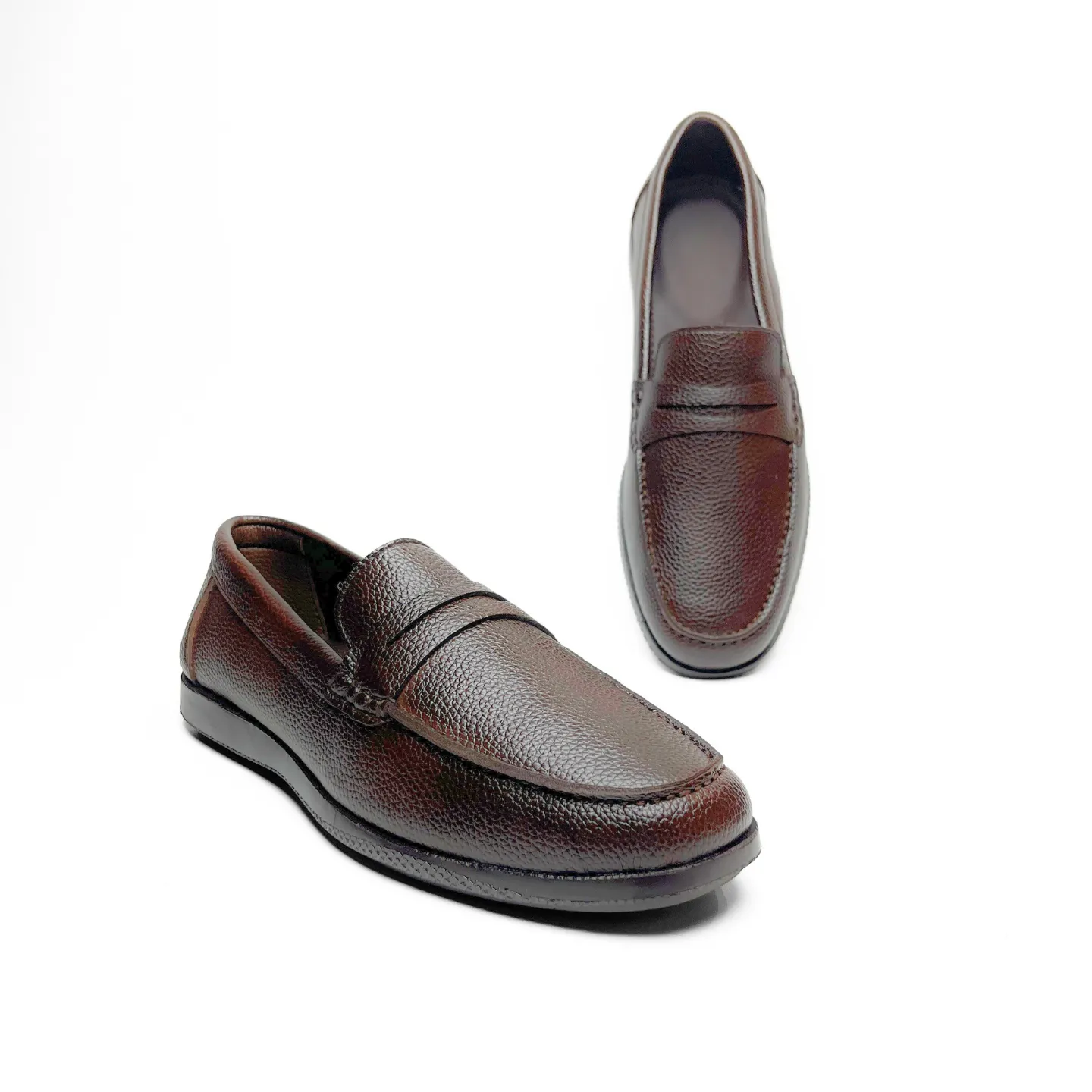Wrinkle Free Ultra Flexible Loafers (Brown)