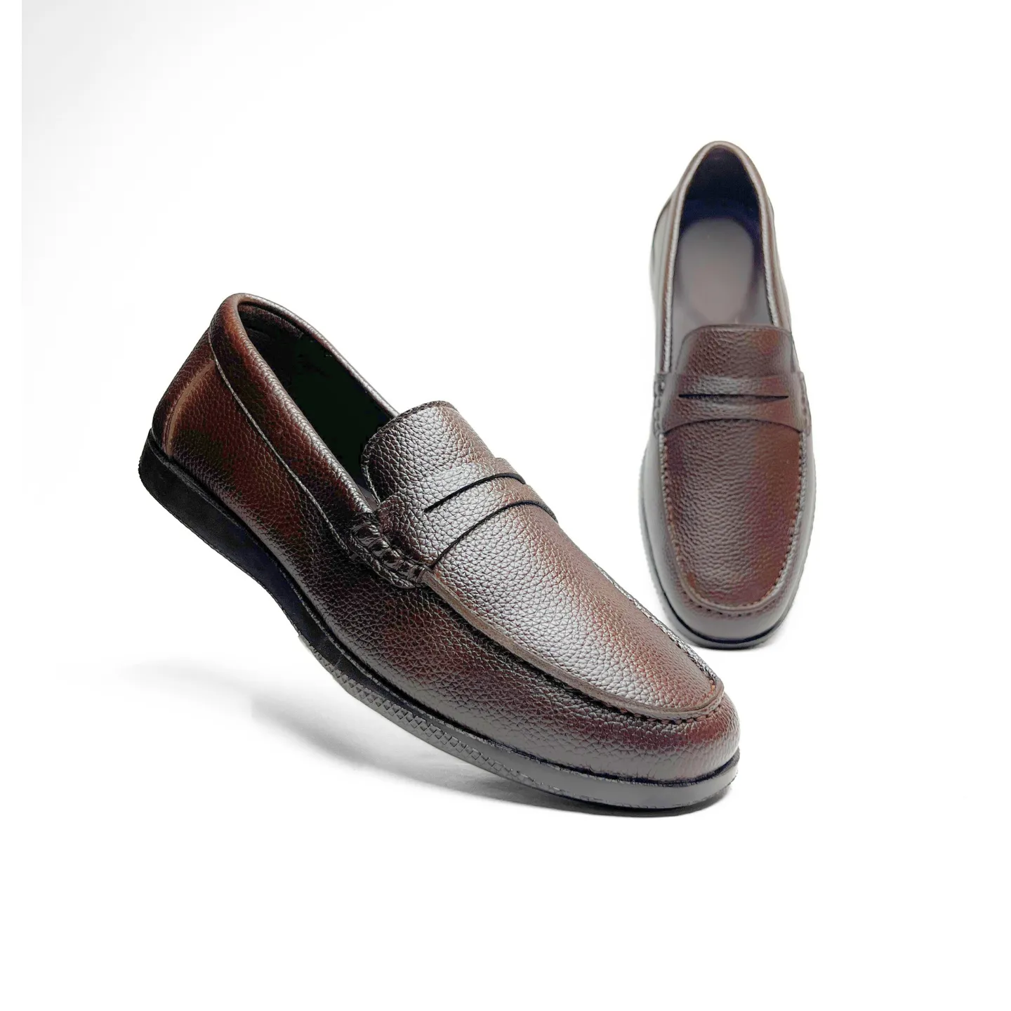 Wrinkle Free Ultra Flexible Loafers (Brown)