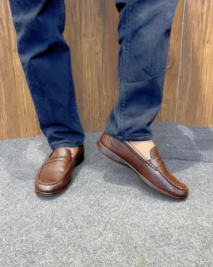 Wrinkle Free Ultra Flexible Loafers (Brown)