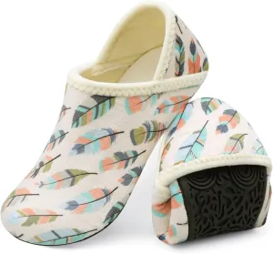 XIHALOOK House Slippers for Women Men Cozy Sock Shoes with Soft Rubber Sole Slip On for Indoor/Outdoor