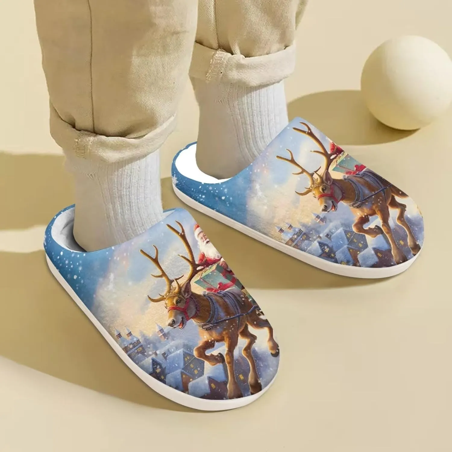 Xpyiqun Little Kid Slippers House Shoes Girls Boys Slip On Slippers Cozy Warm Soft Plush Winter Home Slippers Size 9-14.5