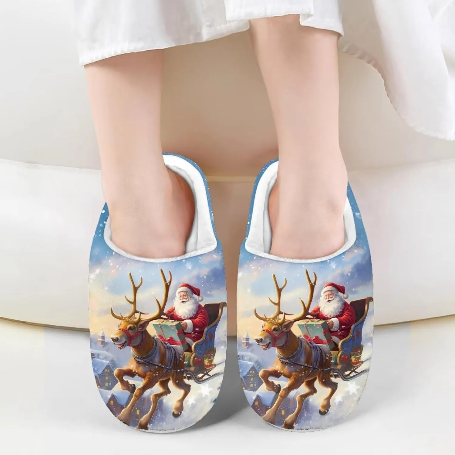 Xpyiqun Little Kid Slippers House Shoes Girls Boys Slip On Slippers Cozy Warm Soft Plush Winter Home Slippers Size 9-14.5