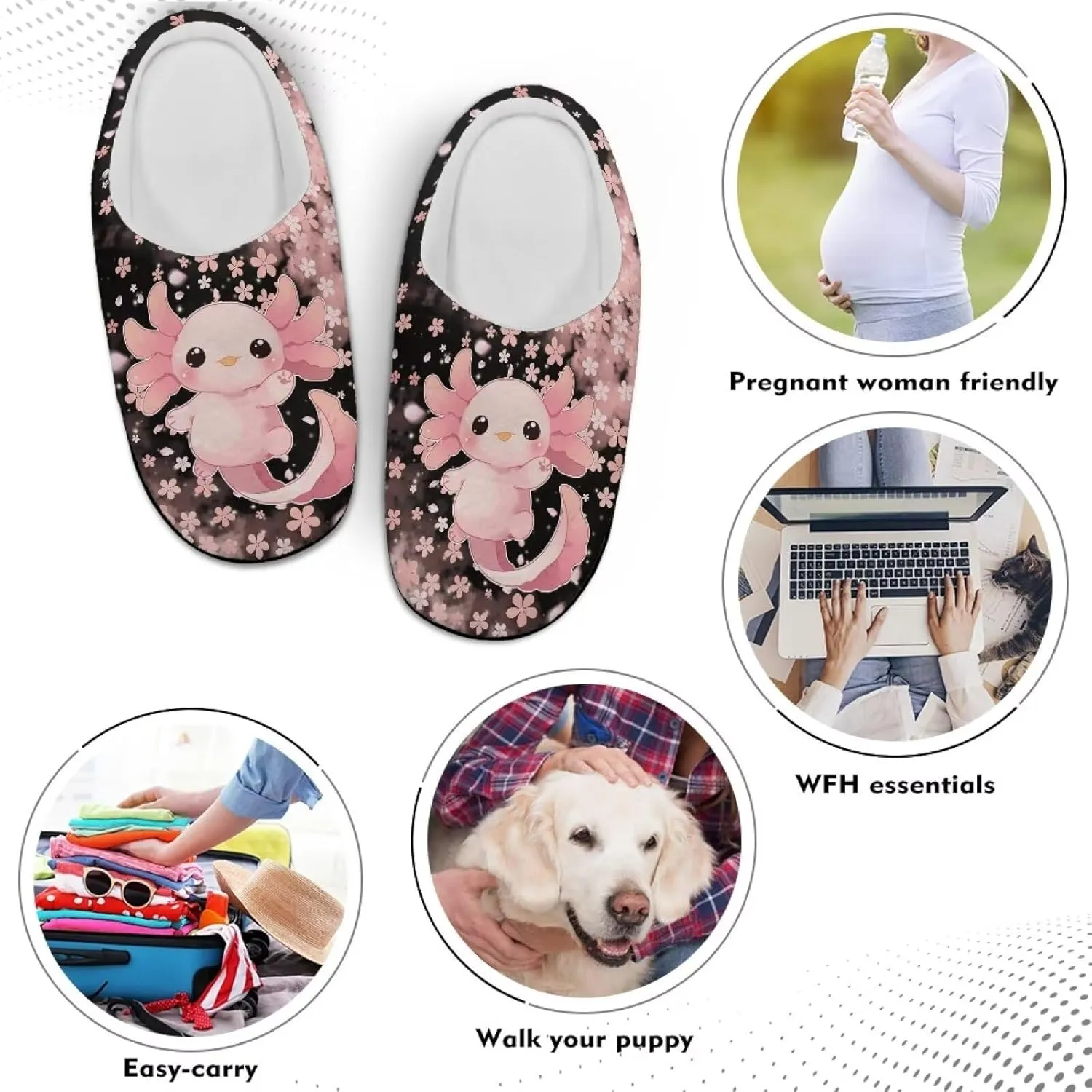 Xpyiqun Slippers Women Men Slip On House Shoes Fuzzy Warm Winter Slippers Size 4-12