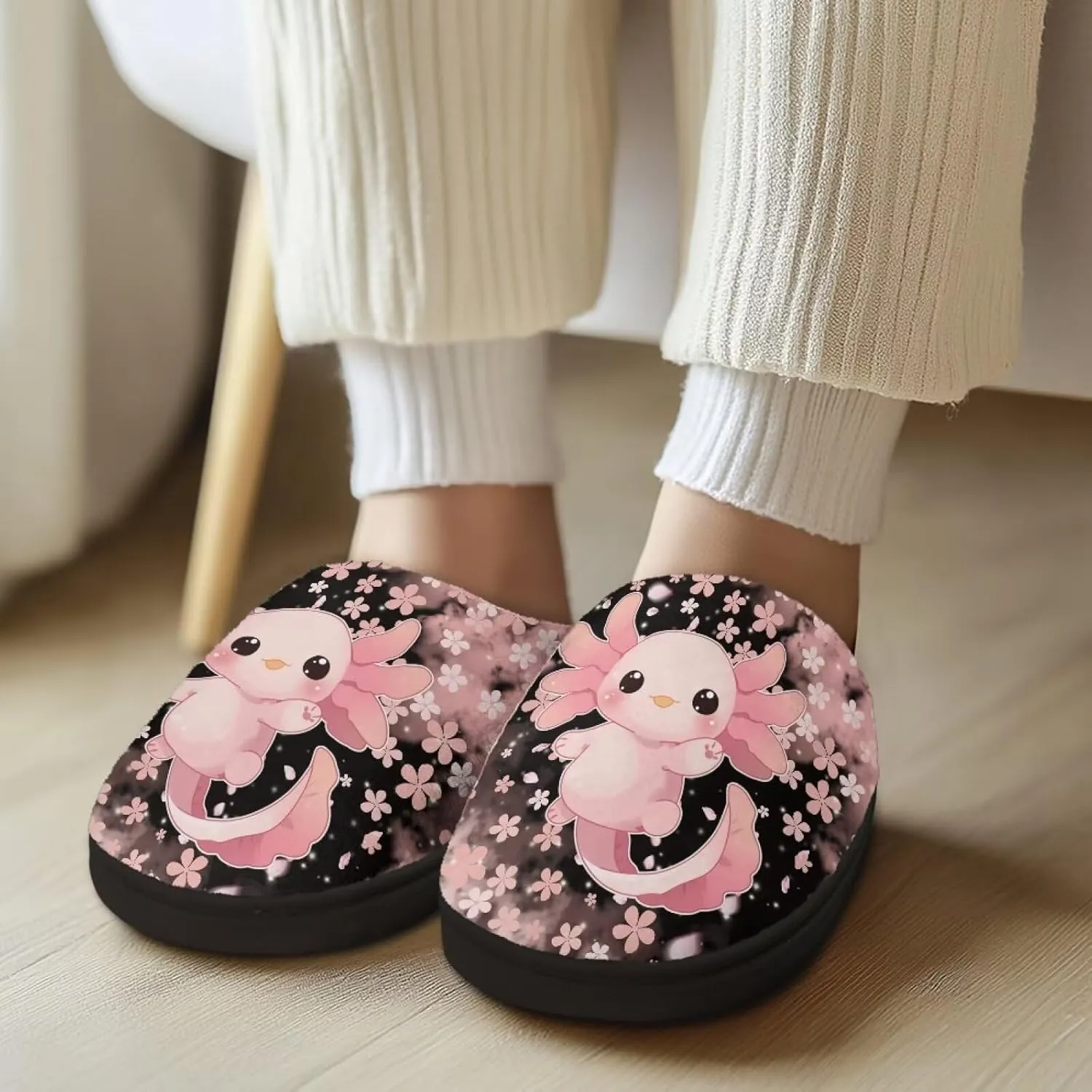 Xpyiqun Slippers Women Men Slip On House Shoes Fuzzy Warm Winter Slippers Size 4-12
