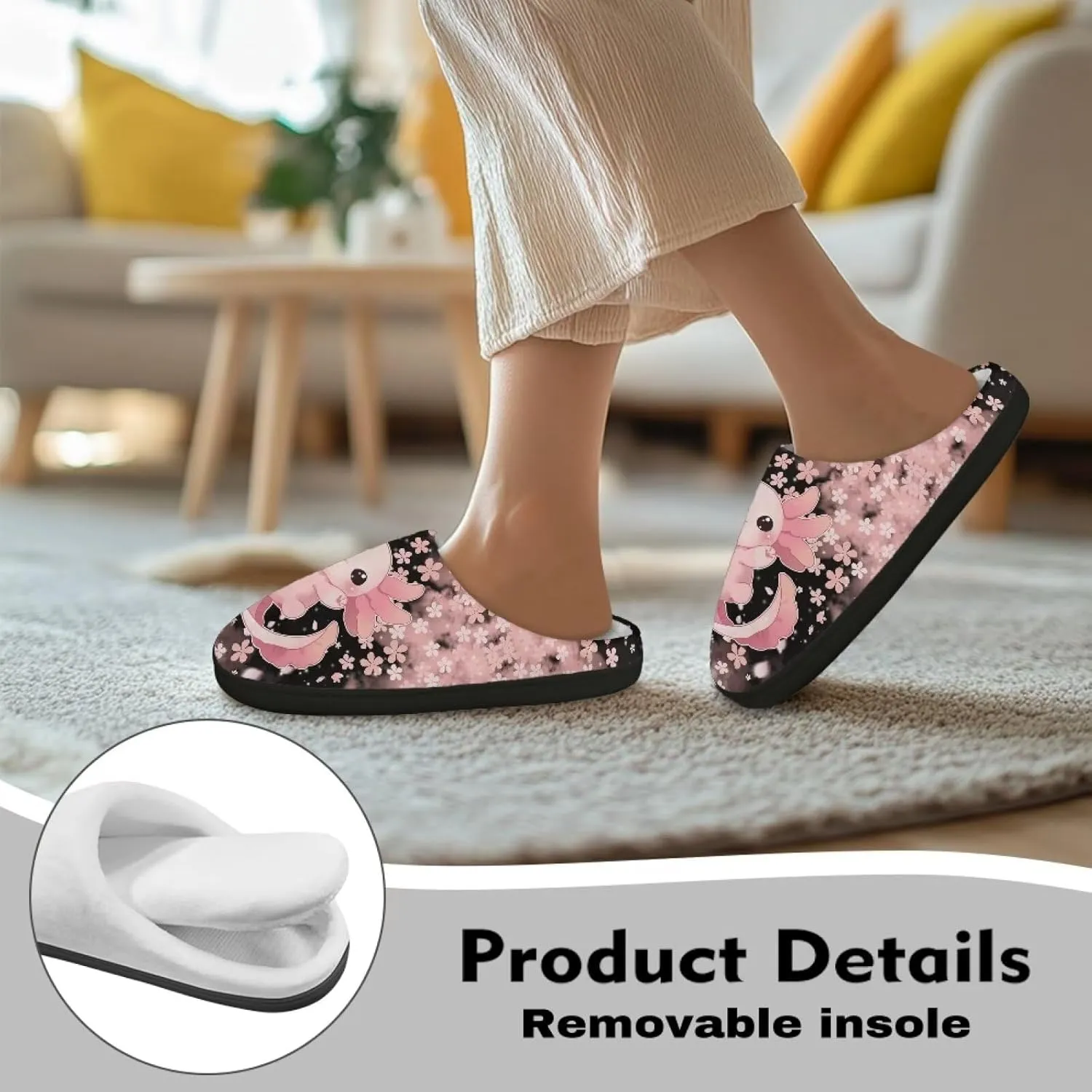 Xpyiqun Slippers Women Men Slip On House Shoes Fuzzy Warm Winter Slippers Size 4-12