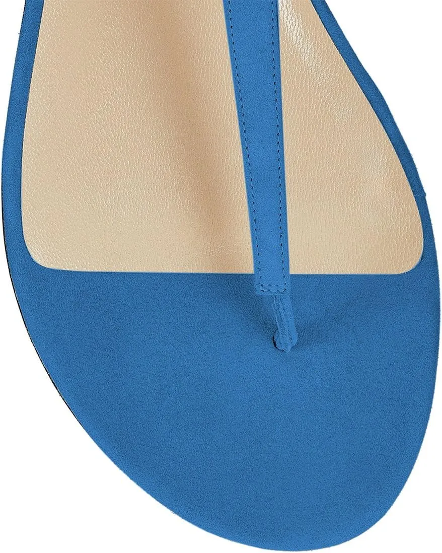 XYD Women T-Strap Thong Rhinestone Sandal Flats Rhinestone Flip Flop Ankle Strap Summer Beach Dress Shoes