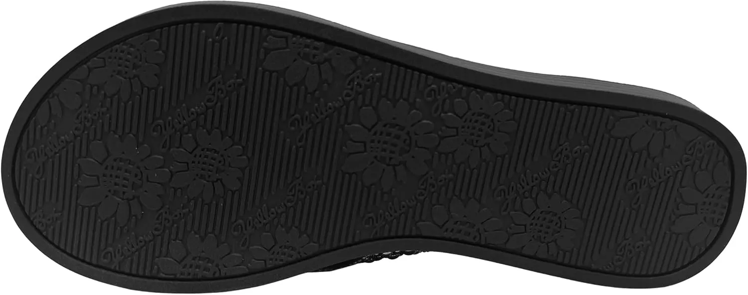 Yellow Box Women's Debra Flip Flop Sandal, Round Toe, 0.75 Inch Heel, 0.5 Inch Platform, Comfortable Flip-Flop