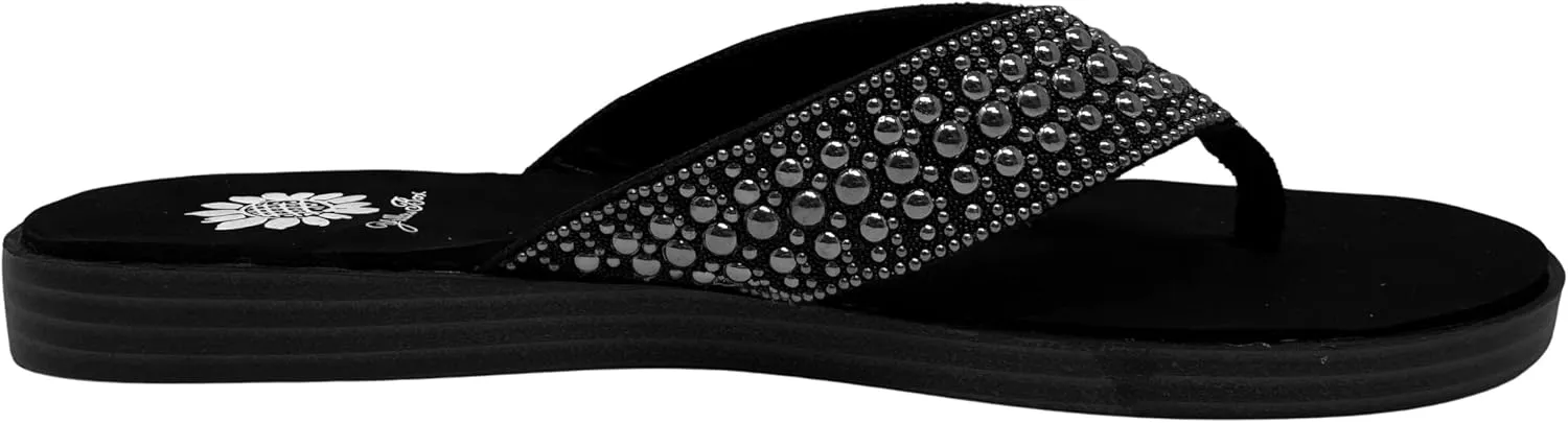 Yellow Box Women's Debra Flip Flop Sandal, Round Toe, 0.75 Inch Heel, 0.5 Inch Platform, Comfortable Flip-Flop