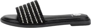 Yellow Box Women's Lasky Slide Sandal with Rhinestones, Almond Toe Comfortable Flip-Flop